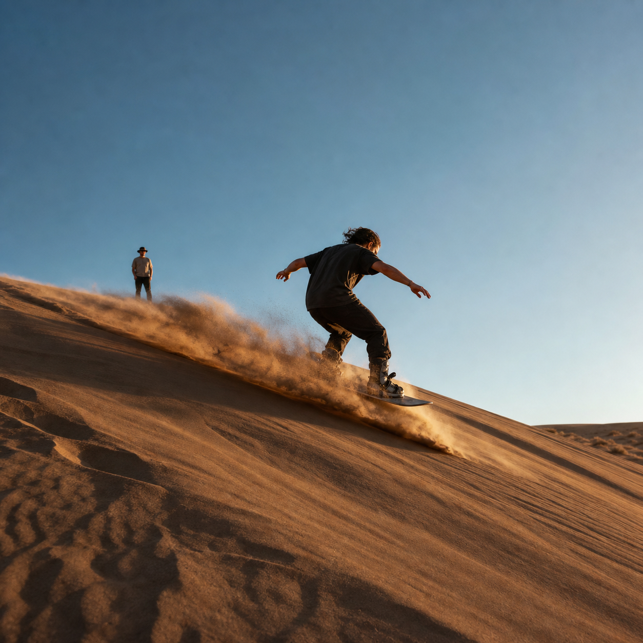 Sandboarding sur les dunes autour d'Essaouira